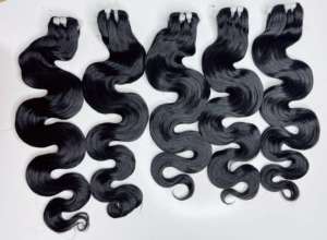 100% Human Hair Body Wave Bundles Natural Black Color Weft Human Hair Extensions 8~40 Inch - Product Image 6