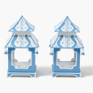 Lanterne Porte-Bougie Pagode Antique en Métal Doré Peinte à la Main, Décoration Décorative pour la Maison, Pièce Centrale avec Clochettes - Product Image 5