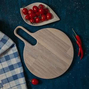 Planche à découper en chêne classique avec poignée, planche de service en bois D30 cm, planche à découper en chêne avec poignée, - Product Image 2