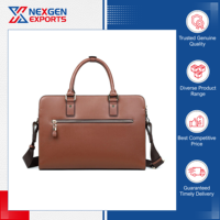 Maletín Ejecutivo Resistente de Primera Calidad, Marca Nexgen Exports, Impermeable, de Cuero PU con Forro de Poliéster y Cierre de Cremallera