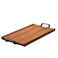 ถาดเสิร์ฟอาหารและอาหารกลางวันทำจากไม้พร้อมด้ามจับขนาดใหญ่ถาดไม้ตกแต่งอาหารและอาหารกลางวันเป็นมิตรต่อสิ่งแวดล้อม - Product Image 4