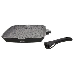 กระทะย่างอะลูมิเนียมเคลือบกันติด AMBIZIOSA ขนาด 28x28 ซม. สีดำและสีเทาหิน รุ่น WL758BCGRTG สำหรับชุดกระทะย่าง Tognana - Product Image 2