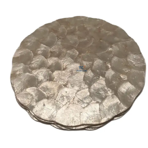 Manteles individuales festoneados de Capiz hechos a mano de Venta caliente Mantel individual de nácar de Venta caliente - Product Image 6