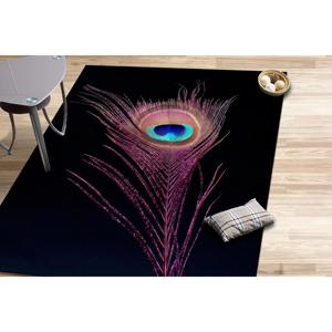 Alfombra de Plumas de Pavo Real, Alfombra de Pavo Real, Alfombras de Plumas, Alfombras de Animales, Alfombra Estampada, Alfombra de Terciopelo - Product Image 5
