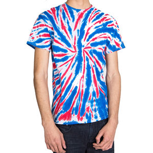 Nuevas camisetas personalizadas 100% de algodón para hombre, camisetas holgadas con tinte de corbata, camisetas transpirables y de secado rápido para hombre a la venta a bajo precio - Product Image 1