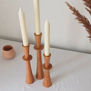 เชิงเทียนไม้หรูหรา สำหรับตกแต่งโรงแรม ร้านอาหาร โต๊ะอาหาร และตกแต่งบ้าน - Product Image 1