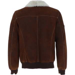 Veste d'hiver pour homme en cuir véritable de haute qualité, col montant, manches longues, imperméable, coupe-vent, logo personnalisé - Product Image 3