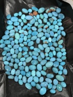 Cabochon turquoise bleu naturel en vrac 20mm pierre précieuse taille ovale pour la fabrication de bijoux 8mm de haut 9mm de large 14mm de long en forme de poire