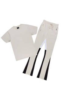 Custom Jogging Heavyweight Acid Wash French Terry pantalones de chándal acampanados logo Algodón Deportes acampanado Jogger - Product Image 2