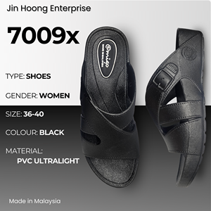 @migo Sandalias de verano transpirables para mujer 7009x, PVC negro, correas cruzadas ultraligeras, punta abierta, ligeras y cómodas, 4 cm - Product Image 1