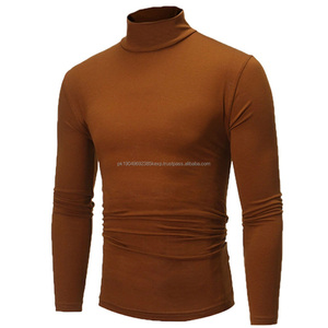 Nueva Sudadera de cuello alto para hombre, suéteres para hombre, suéteres informales con cuello de tortuga de Color sólido, suéteres de cuello alto ajustados cálidos de calidad para hombre - Product Image 5