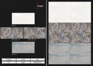 Revêtement mural en carreaux de céramique 300x600mm pour salle de bain et cuisine, finition brillante ou mate, surface sculptée effet sucre, design mural intérieur luxueux - Product Image 4