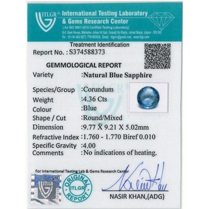 Zafiro Azul de 4.36 Quilates, Gema Natural Facetada de Corte Ovalado, Ónix, Aguamarina, Ópalo, Jade, Gemas en Forma de Pera de 8 mm de Altura - Product Image 3