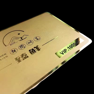 Shenzhen Factory Free Sample Credit Card Size Business Silkscreen Printing Metal Mirror Gift Card