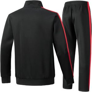 Quality Custom 100% Polyester Men's Tracksuits Breathable Quick Dry Training Sportswear for Winter Sports for Club Jogging Suits - Product Image 2