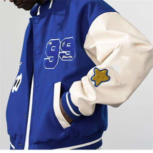 Veste universitaire pour hommes personnalisée en gros Vintage Streetwear College Baseball Letterman Bomber avec logo avant pour l'hiver - Product Image 3