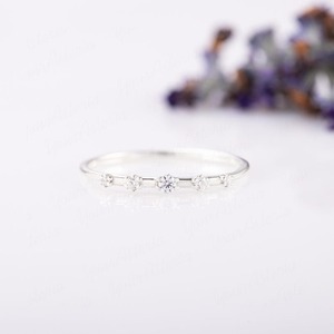Anillo clásico, joyería para mujer, joyería de estilo bohemio de plata, Plata de Ley 925, Topacio blanco, piedras preciosas, anillo hecho a mano, regalo para esposa - Product Image 3
