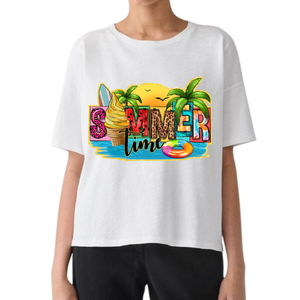 T-shirts d'été en coton pour femmes élégantes sur mesure de haute qualité sérigraphie paillettes faits saillants Super doux imprimés décontractés - Product Image 5
