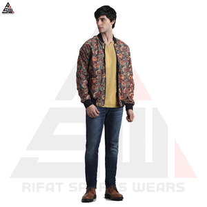 Wholesale Price Winter Custom Front Logo Sublimation <b>Canvas</b> Windproof Bomber <b>Jacket</b> for <b>Men</b> High Quality Pakistan Made - Product Image 5