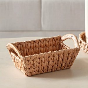 ขายส่งถาดผักตบชวาทอธรรมชาติถาดเสิร์ฟผักตบชวาแบบยั่งยืนสําหรับจัดเก็บและตกแต่งบ้าน - Product Image 4