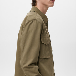 Chaqueta Bomber 100% Algodón para Hombre, Ropa Urbana, Tejido Transpirable, Colección de Chaquetas Modernas y a la Moda para Hombre, Chaquetas para Hombre OEM - Product Image 5