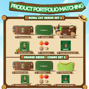 BJBT Rural Cat Ensemble Complet 6-en-1 pour Nintendo Switch 2 : Étui de Transport Rigide en EVA avec Coque de Station d'Accueil et Porte-Cartouches de Jeu en Silicone - Product Image 6