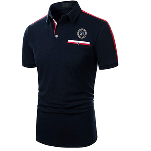Polo de Golf para hombre, Camiseta deportiva de manga corta con logotipo personalizado, 100% algodón - Product Image 6