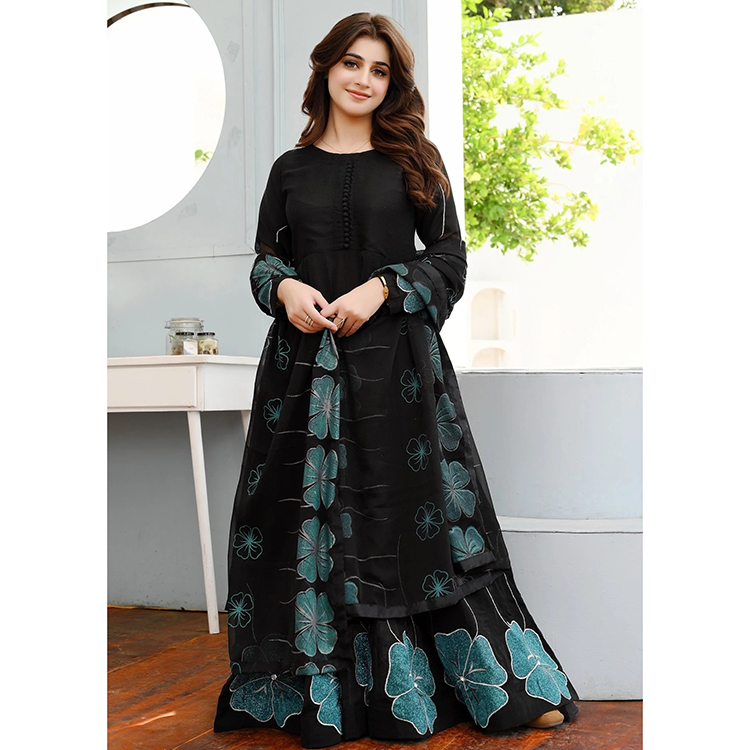 chinese dress ladies Buy sfKanjari Women's Gown Net Model One Piece Maxi Long Dress for Girls  Traditional Full Length Anarkali Long Frock for Women Readymade Full  Stitched Gown (X-Large, Navy Blue) at Amazon.in main image 1
