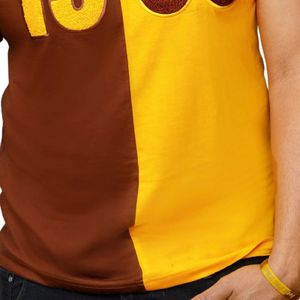 Camiseta de chenilla dorada media marrón 1963, ropa griega de algodón Premium, ropa de fraternidad, logotipo bordado, tela suave de ajuste clásico - Product Image 3