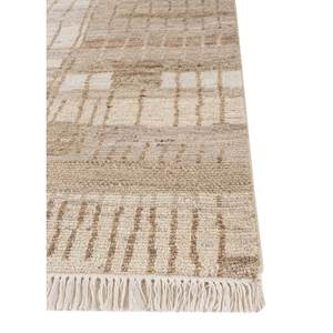 Alfombra de Lana Anudada a Mano Color Beige Marrón, Alfombra Afgana para Sala de Estar, Alfombra Rectangular Abstracta para Pasillo para Adolescentes - Re-1581 - Product Image 4