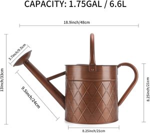 Élégance intemporelle L'arrosoir en métal pour votre jardin Arrosoir en métal robuste pour toutes les saisons - Product Image 6