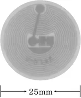 Aktif RFID Etiketi 213 NTAG216 Çip Su Geçirmez 25MM Yuvarlak 860-960 MHz