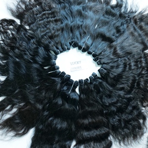 Extensions de cheveux humains vierges bruts 100% naturels, ondulés, non traités, provenant du temple indien du Sud, en lots, prix usine de gros - Product Image 4