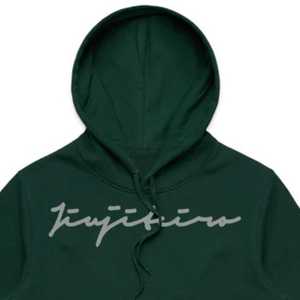 Sudadera con capucha Core Signature para hombre Forest Green Heavyweight Cotton Poly Blend Regular Fit aislado y cómodo para uso diario - Product Image 2