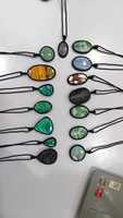 AAA Qualité Naturel Assorti Cristal Laiton Matériel Mixte En Forme De Pierres Précieuses Fil Macramé Pendentifs De Mode Collier En Gros Lot