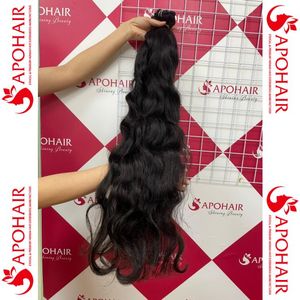 MEJOR VENTA 100% Virgen Remy Extensión de cabello humano Onda natural Sedoso Recto Extensiones de cabello chino con clip 1 Juego 3 paquetes - Product Image 3