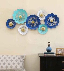 Décoration murale Présentoir de fleurs en métal de luxe Art mural Lobby Cadre en fer forgé Art floral suspendu Décoration murale - Product Image 6