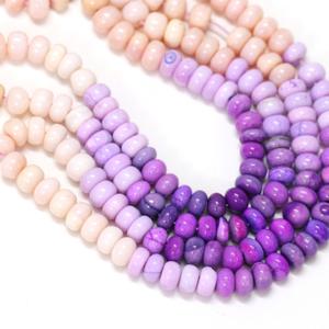 Hermosas cuentas de ópalo multicolor en forma de rondel, lisas, de 15 pulgadas, 7-10 mm, de colores mixtos, cuentas de ópalo liso de calidad AAA para joyería. - Product Image 5