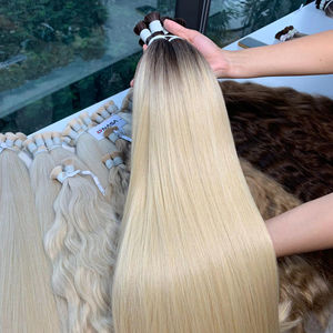 ผมต่อเวียดนามแท้แบบธรรมชาติ ราคาโรงงาน จัดเรียงเกล็ดผมอย่างสมบูรณ์แบบ สีออมเบรบลอนด์ - Product Image 1