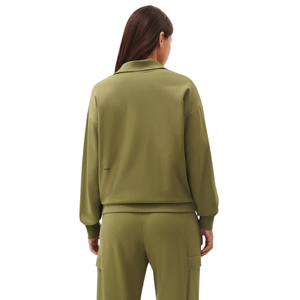 Sudadera de algodón grueso con cremallera y logotipo frontal para mujer, antipilling, para otoño/invierno, venta al por mayor, personalizable - Product Image 4