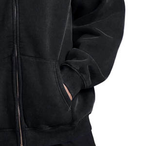 Wholesale Custom Logo <b>Mens</b> Zipper Hoodie Casual Fleece Sweatshirt Full <b>Zip</b> Hooded for Winter and Autumn Wear - Product Image 4