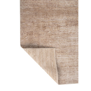 Alfombra Entropy Beige Marrón de Lana y Seda de Bambú Anudada a Mano, 10 mm, Color Sólido, Rectangular, Diseño para Pasillo, para Uso Doméstico - Modelo AKWB-3574 - Product Image 5
