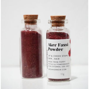 Poudre de teinture naturelle pour les lèvres Aker Fassi authentique du Maroc, teinte pour les joues traditionnelle berbère, cosmétique de beauté à base de plantes biologiques - Product Image 1