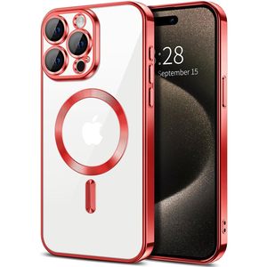 Étui transparent magnétique chromé de qualité supérieure avec protection de l'appareil photo pour iPhone 16 Pro Max - Product Image 1