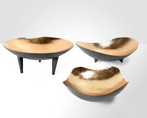 Juego de 3 Tazones de Servir de Diseño Moderno Martillado, Perfectos para Decoración del Hogar, Decoración de Mesa, Fiestas y Reuniones, Venta al por Mayor desde India - Product Image 6