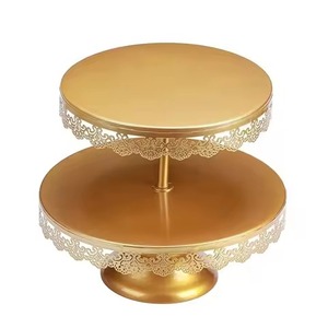 Nouveauté : Support à gâteau en dentelle dorée creuse, accessoires de fête de mariage, fournitures festives, support à gâteau pour décorations de table - Product Image 6