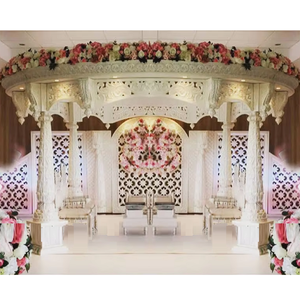 Blanco Fibra Raj Mahal Boda Mandap Bollywood Boda Blanco Maharani Mandap Royal White Venta al por mayor Boda Mandap Australia - Product Image 1
