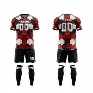 Uniforme de Fútbol Unisex Diseño Electric Storm Camiseta y Pantalones Cortos de Fútbol Personalizables 100% Poliéster Transpirable de Secado Rápido - Product Image 6