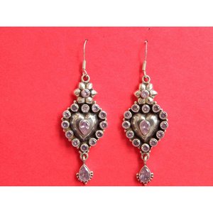 Pendiente de circón de Plata de Ley 925 hecho a mano, joyería de oro rosa con regalo de piedras preciosas para niñas y mujeres - Product Image 1