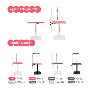 Table de toilettage pour petits chiens HEDYS GROOMING, réglable en hauteur, manuelle, avec pédale, surface antidérapante, contreplaqué, acier - Product Image 6